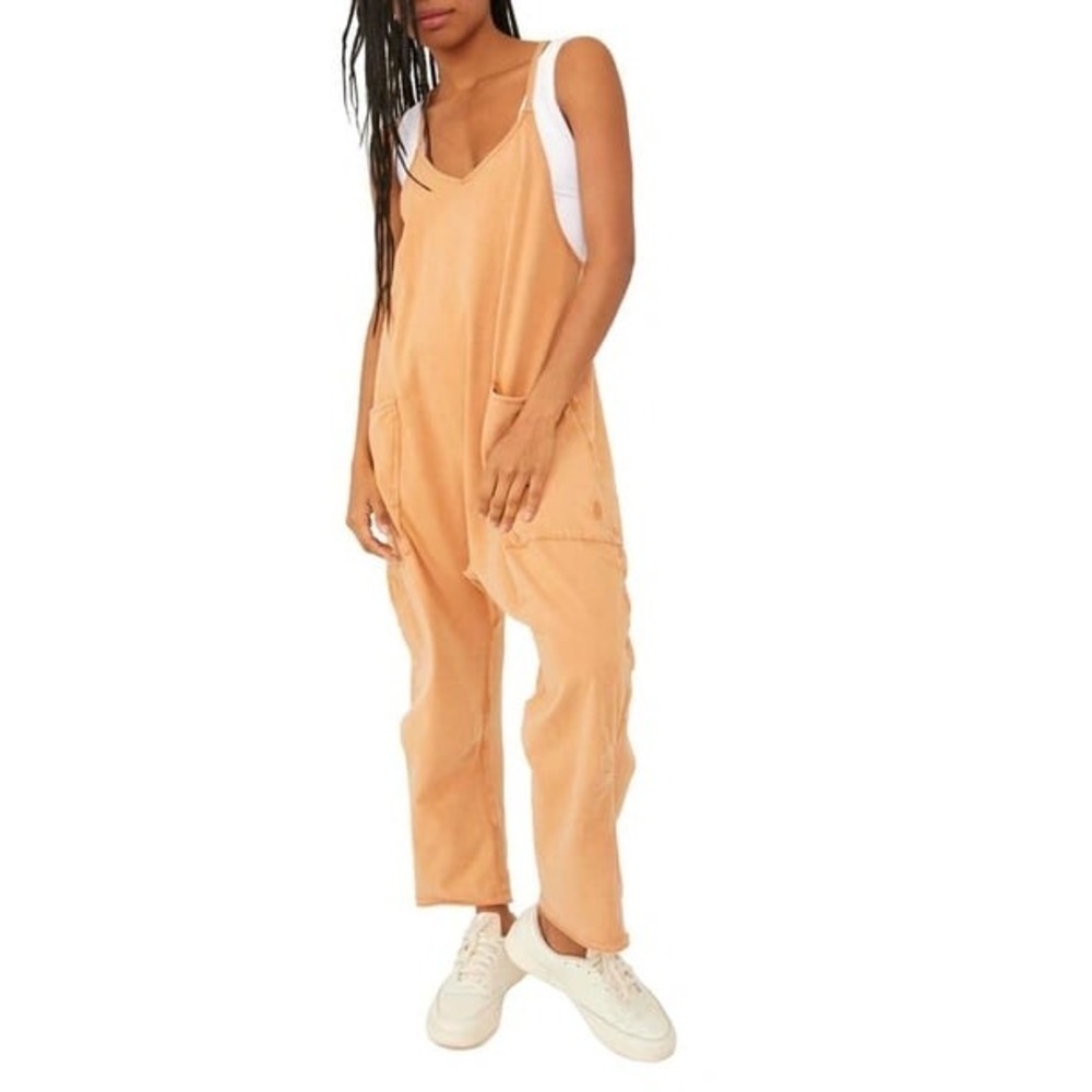 FP Movement by Free People Peach Utility Knit Jumpsuit